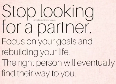 Stop looking for a partner...