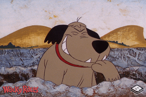 Large Muttley snickering gif