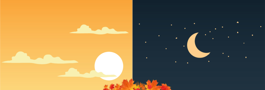 autumn day and night clip art