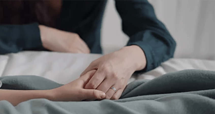 Sherlock holding Molly's hand