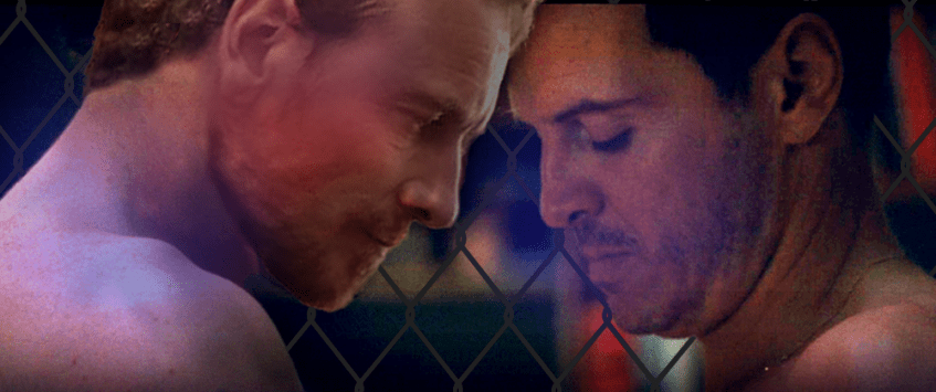 Sebastian and Jim at fence Photoshoot