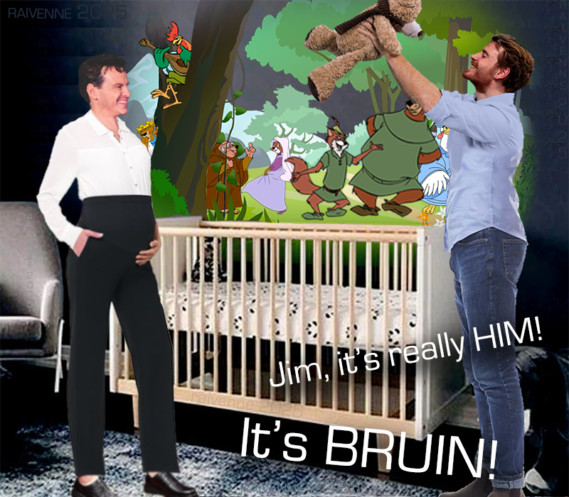Jim and Sebastian in Robin Hood Themed nursey